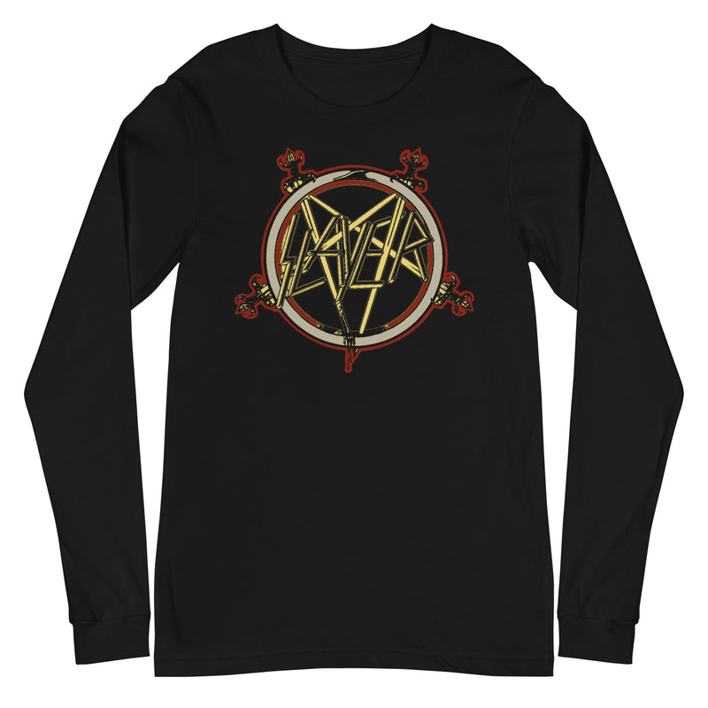 Slayer - Pentagram Logo Long Sleeve T-Shirt - Black