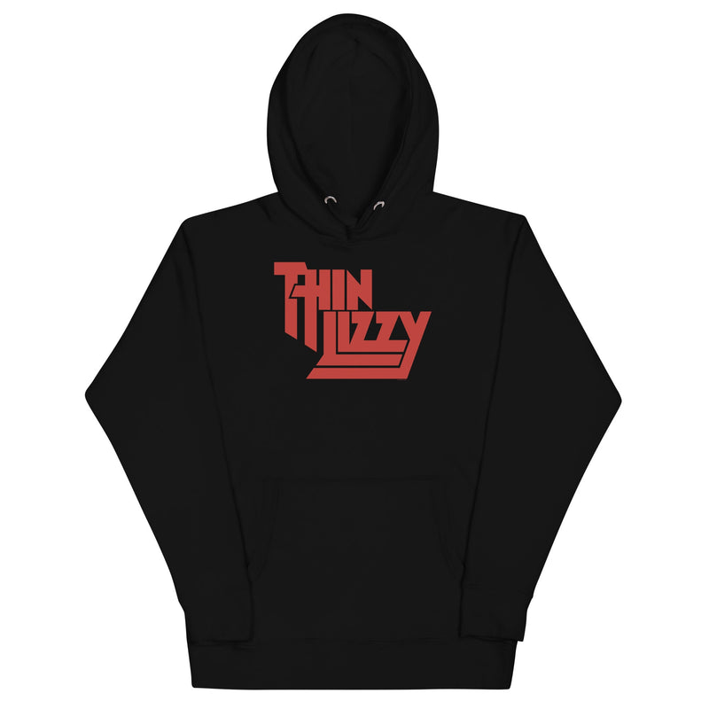 Thin Lizzy - Classic Red Logo Hoodie - Black