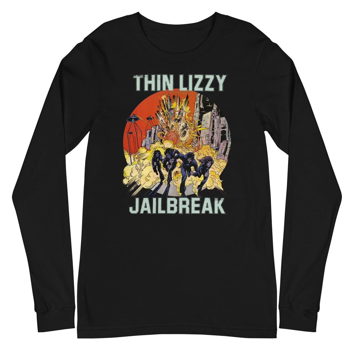 Thin Lizzy - Vintage Jailbreak Long Sleeve T-Shirt - Black