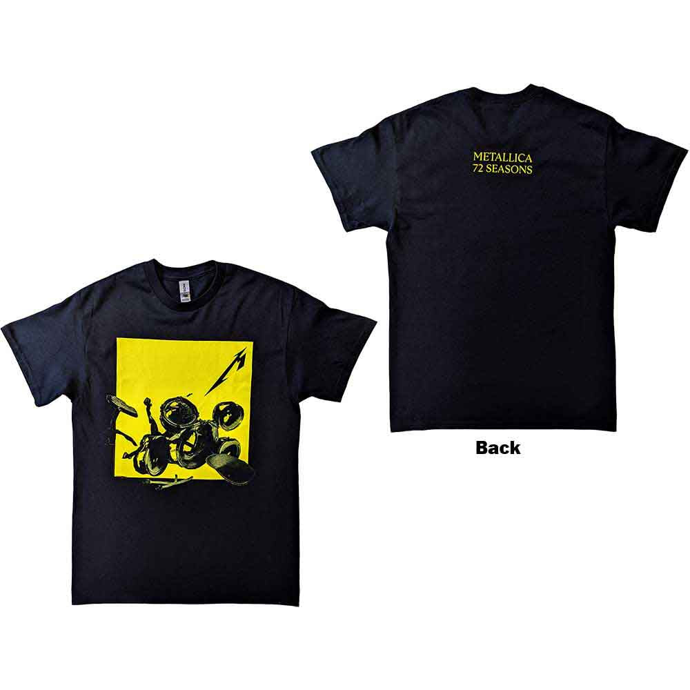 Metallica - 72 Seasons Broken/Burnt Drums - T-Shirt Black
