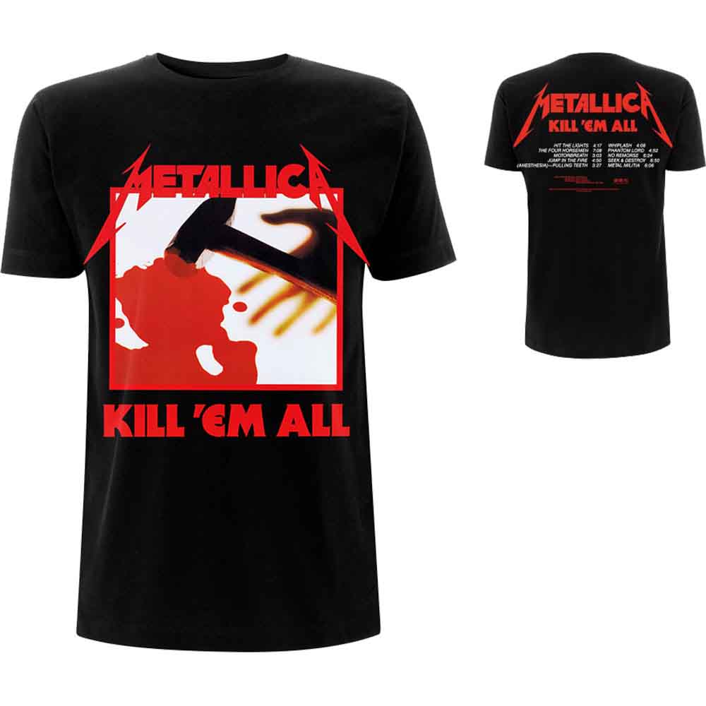 Metallica - Kill 'Em All Tracks - T-Shirt Black
