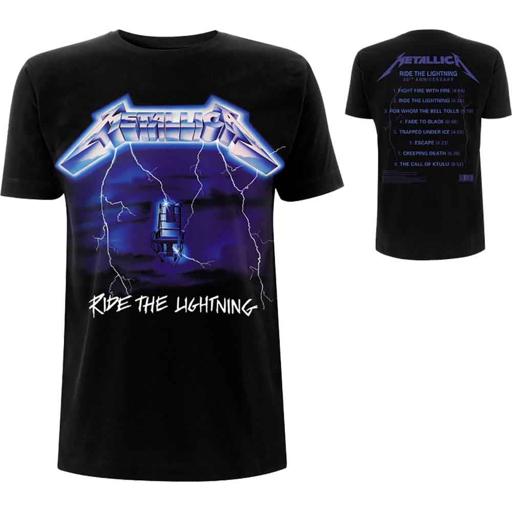 Metallica - Ride The Lightning Tracks - T-Shirt Black
