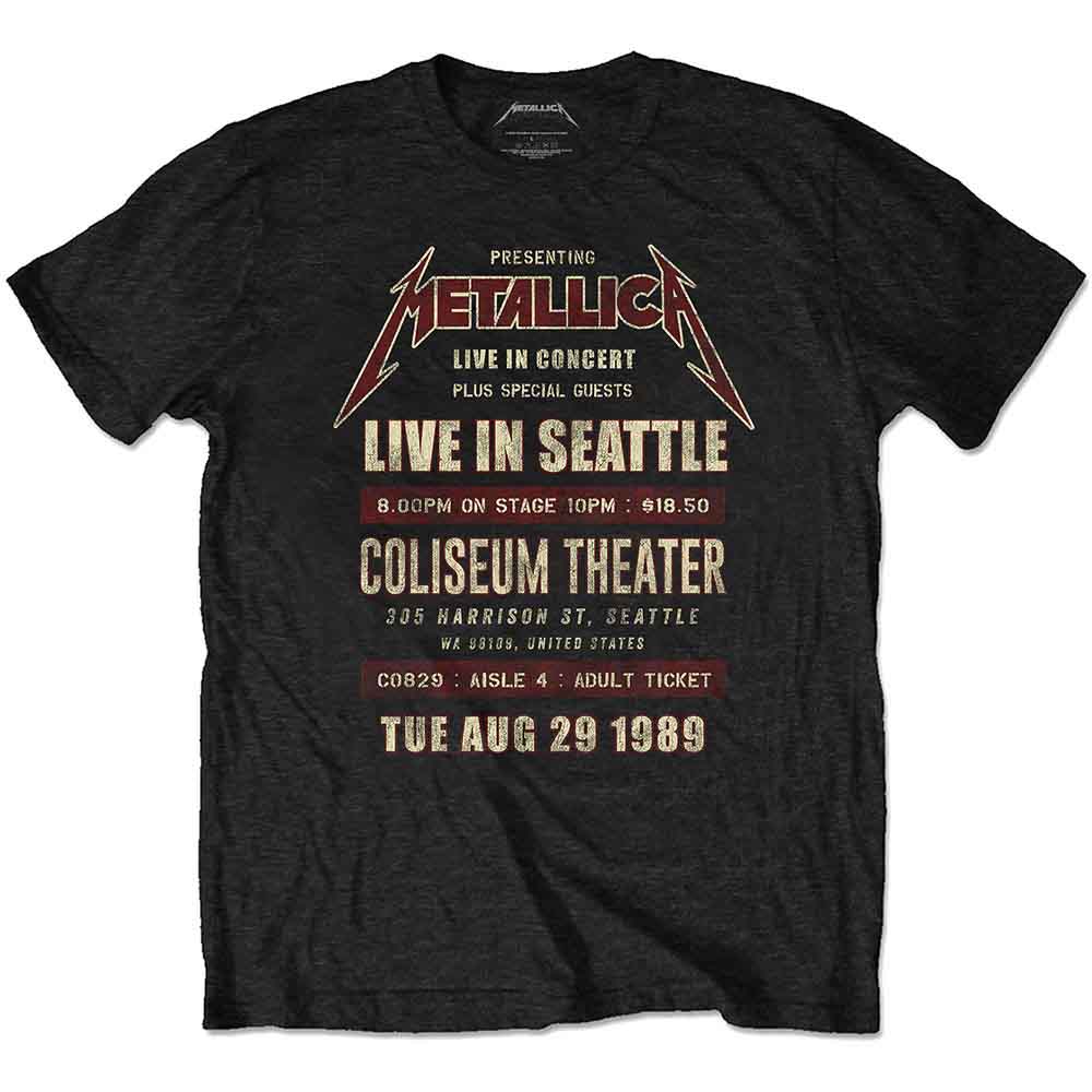 Metallica - Seattle '89 - T-Shirt Black