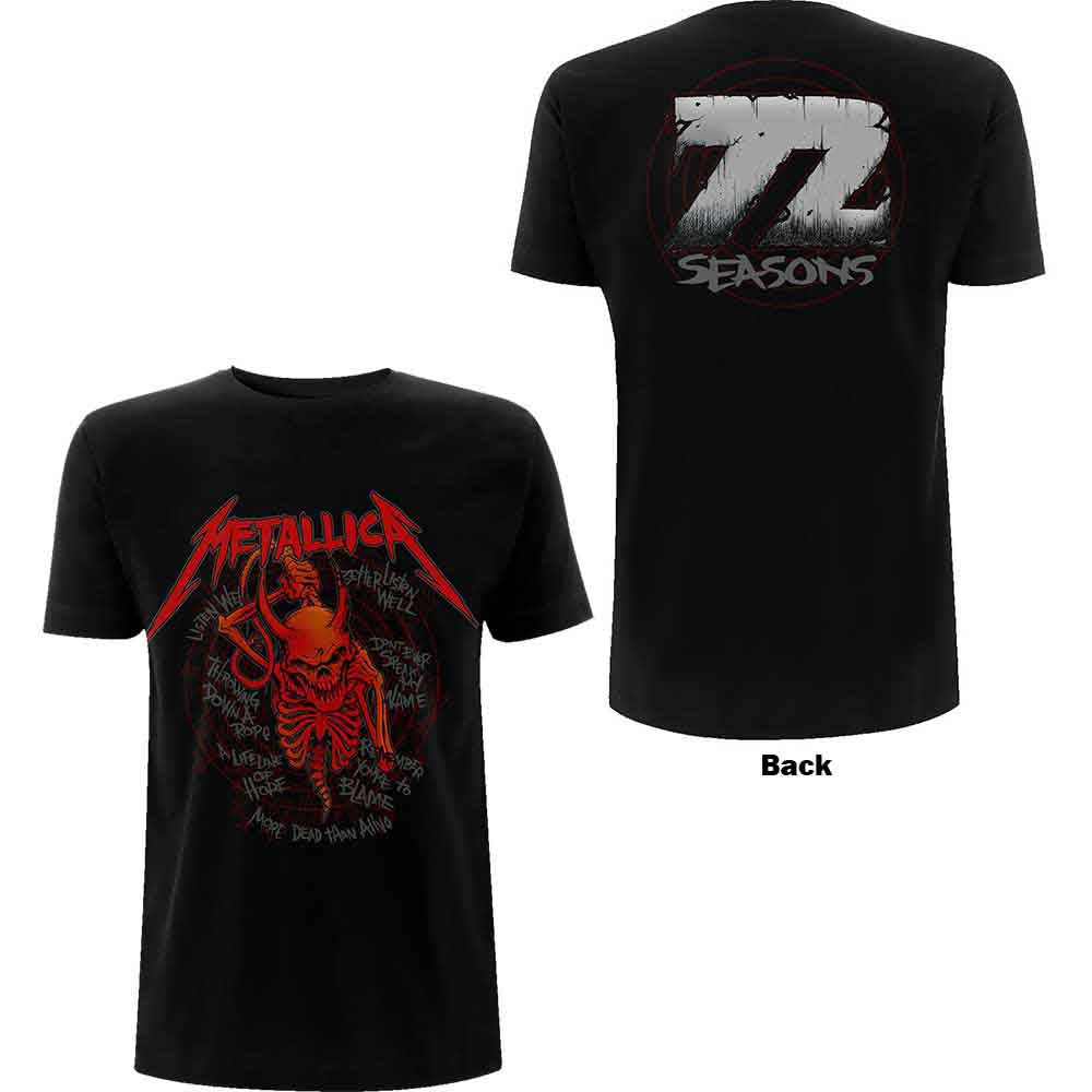 Metallica - Skull Screaming Red 72 Seasons - T-Shirt Black