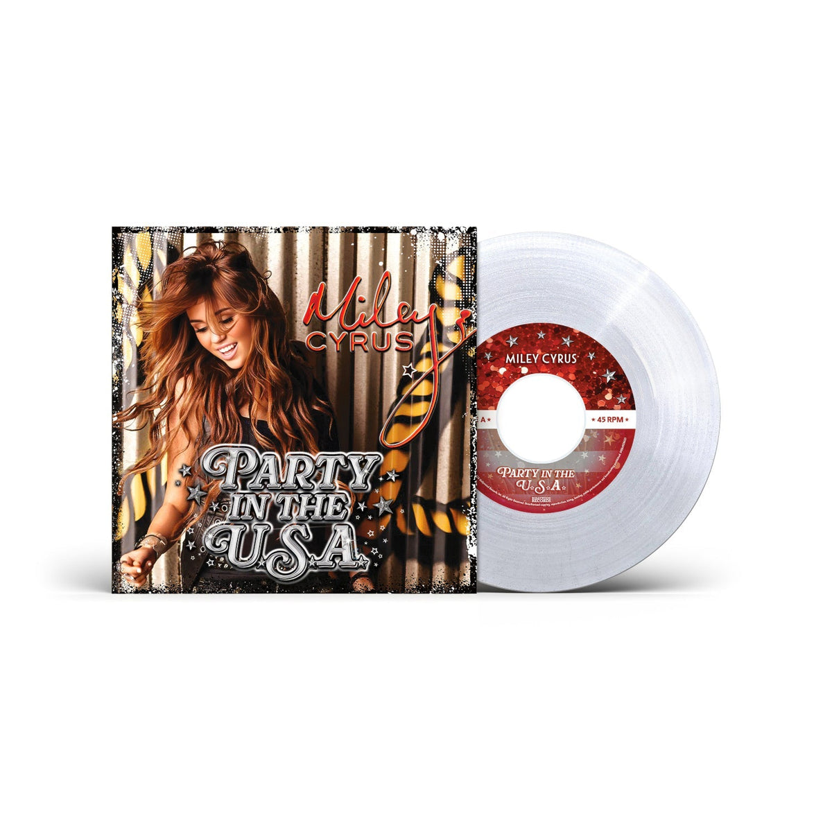 Miley Cyrus - Party In The U.S.A. [Clear/Glitter 7" Single] - Vinyl