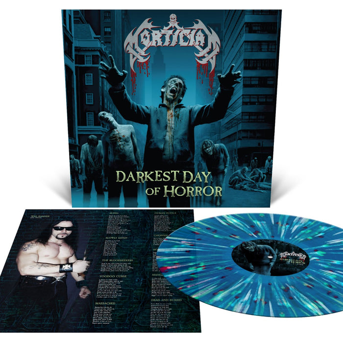 Mortician - Darkest Day Of Horror (Colored Vinyl, Sea Blue with Splatter) - Vinyl