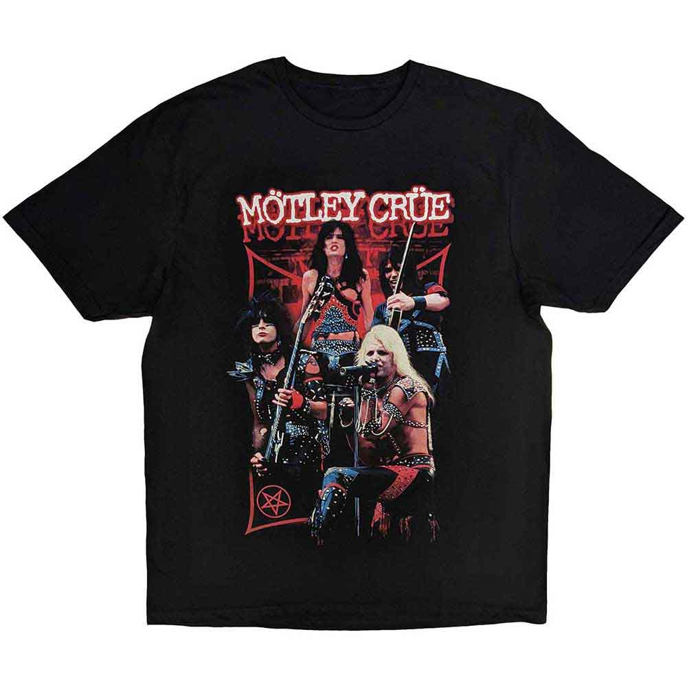 Motley Crue - Live Montage Red - T-Shirt Black