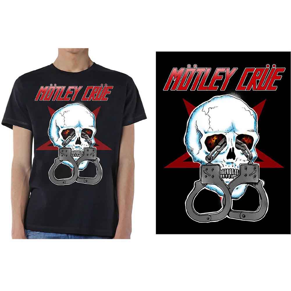 Motley Crue - Skull Cuffs 2 - T-Shirt Black