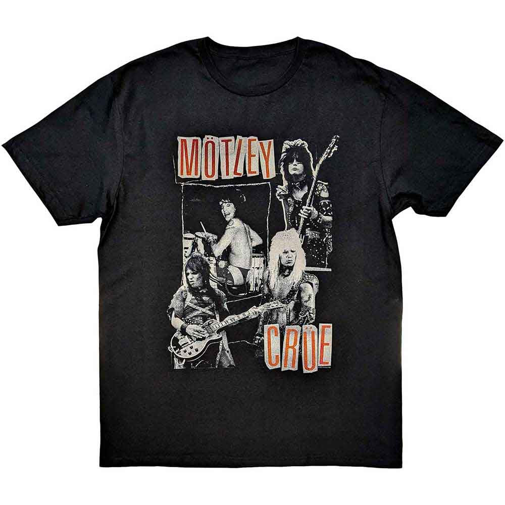 Motley Crue - Vintage Punk Collage - T-Shirt Black