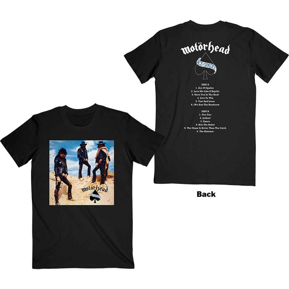 Motörhead - Ace of Spades Track list - T-Shirt Black