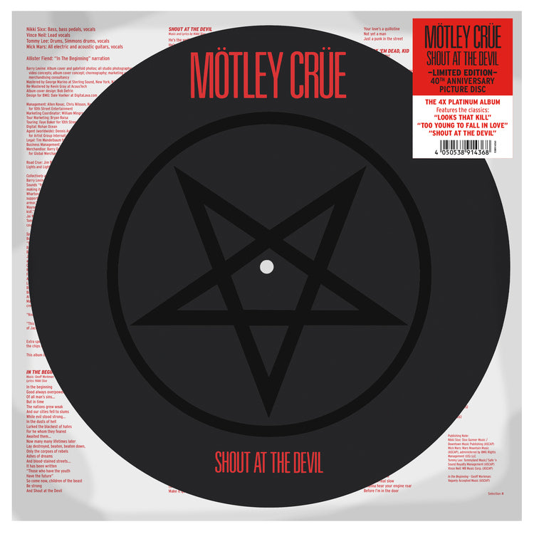 Mötley Crüe - Shout At The Devil (Limited Edition Picture Disc) - Vinyl