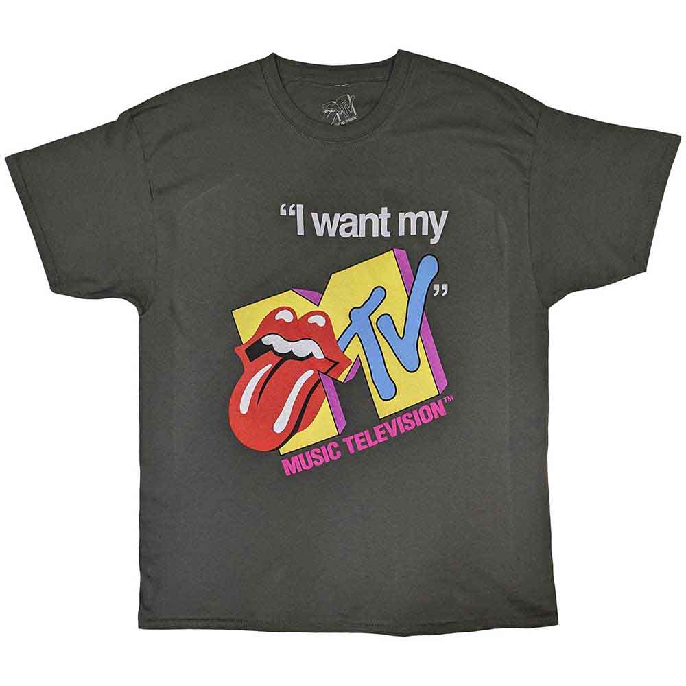 MTV - Rolling Stones I Want My MTV - T-Shirt Grey
