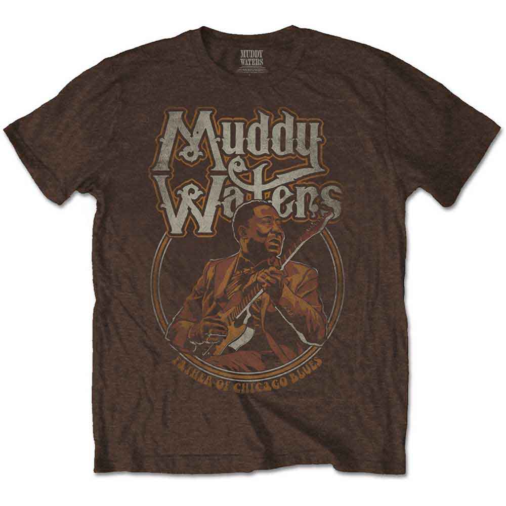 Muddy Waters - Father of Chicago Blues - T-Shirt Brown