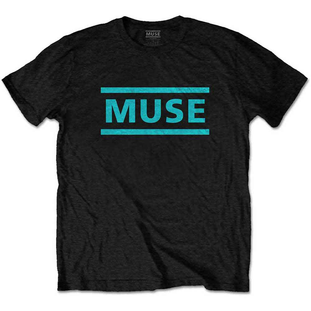 Muse - Light Blue Logo - T-Shirt Black