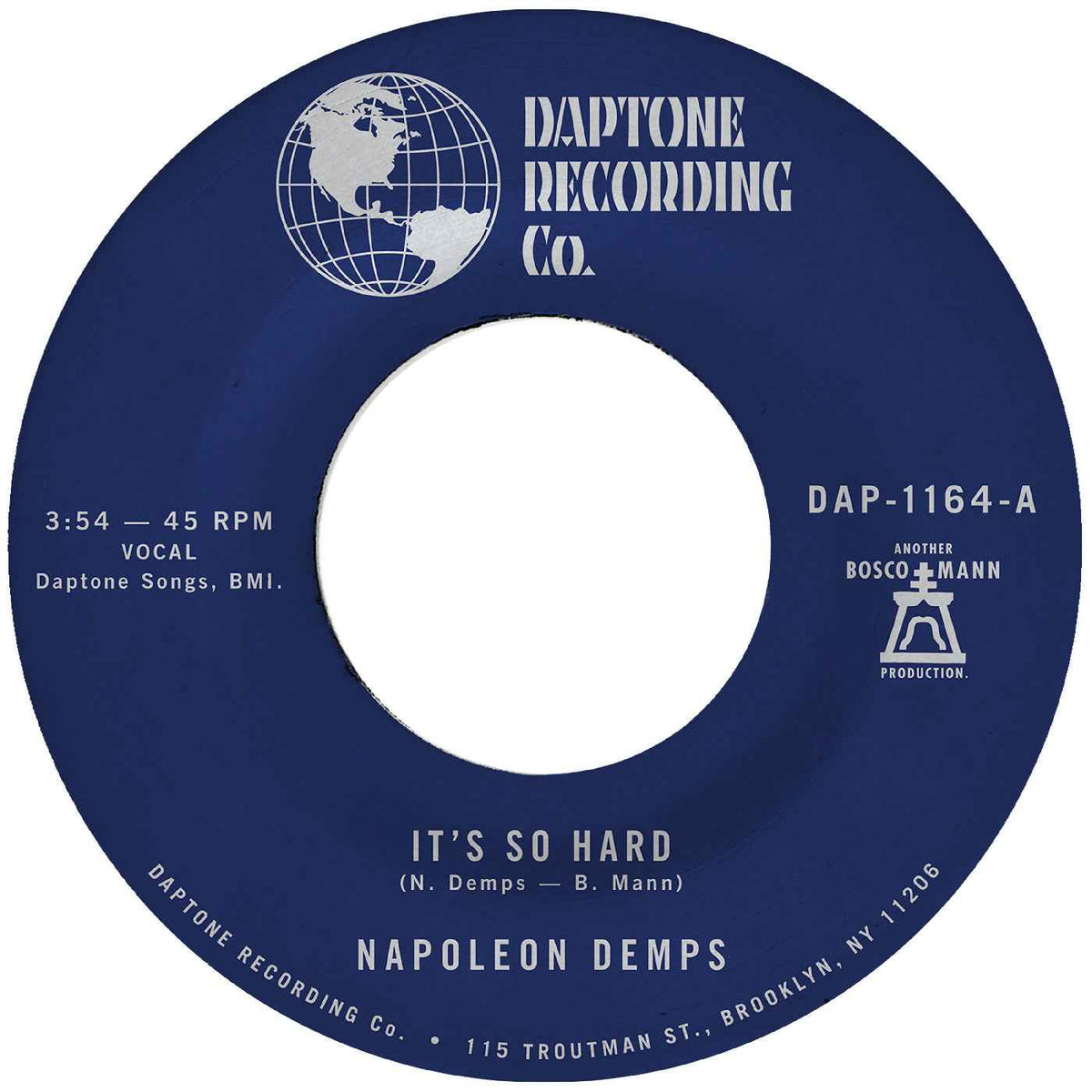 Napoleon Demps - It'S So Hard B/W It'S So Hard (Part Two) - Vinyl