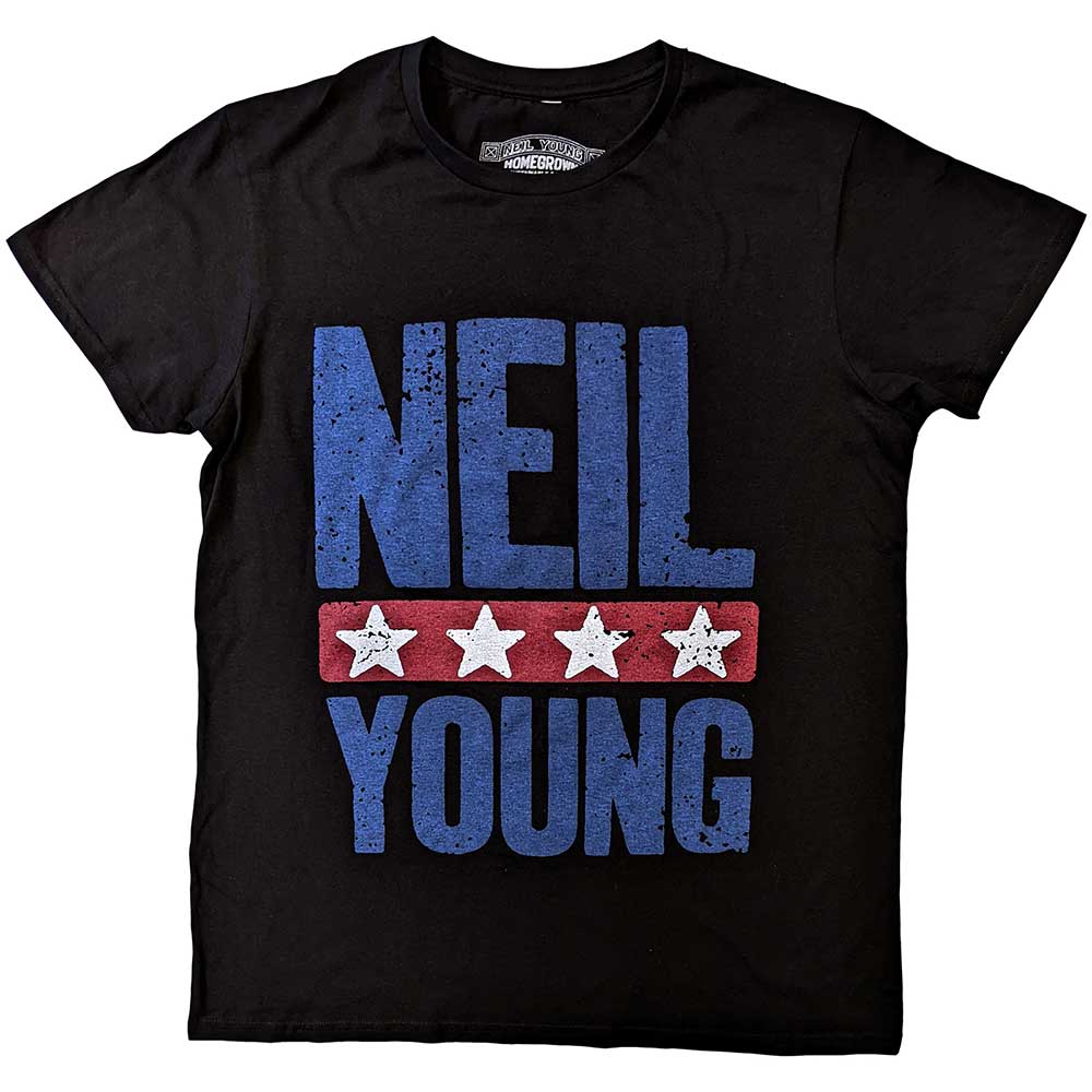 Neil Young - Stars Logo - Black