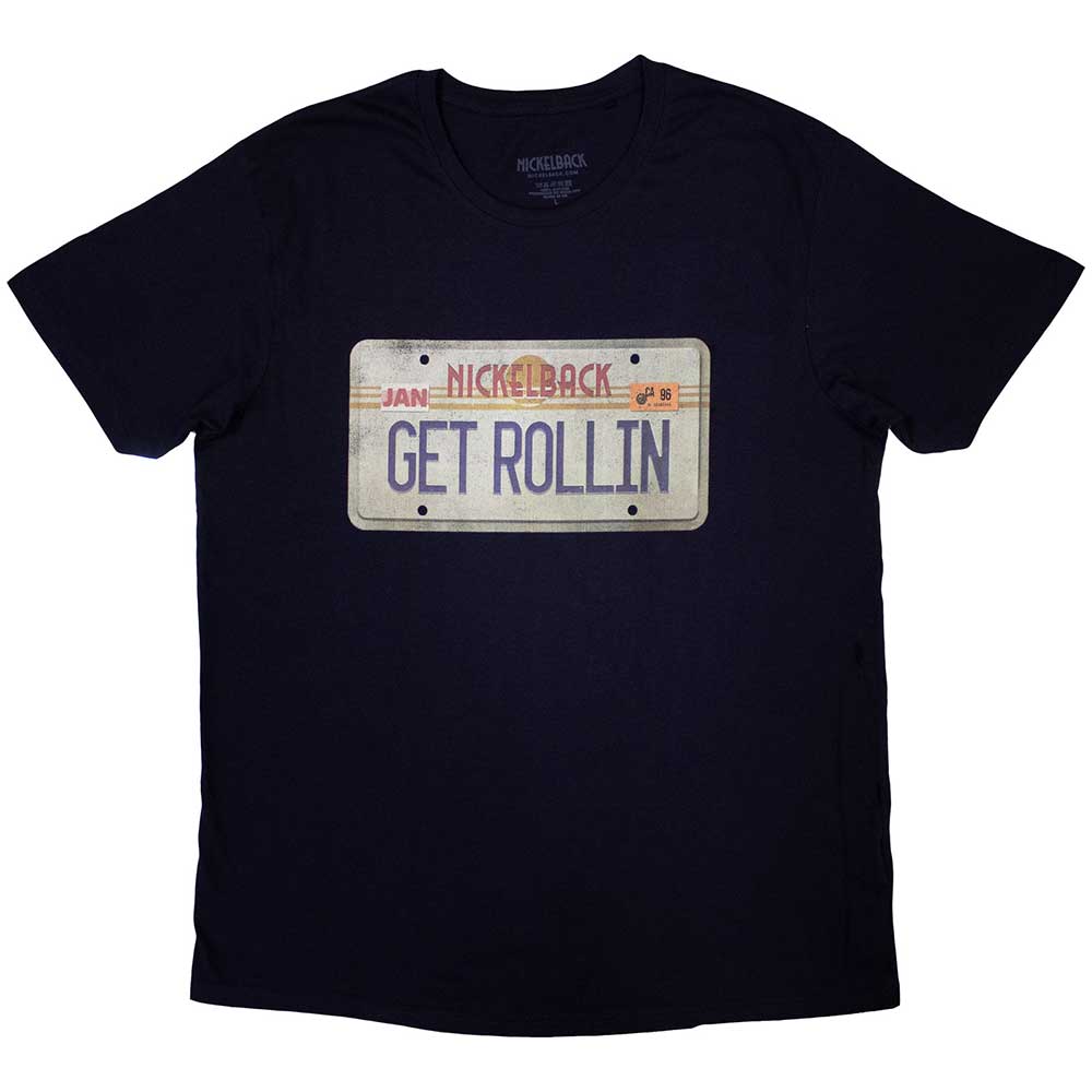 Nickelback - License Plate - T-Shirt Blue