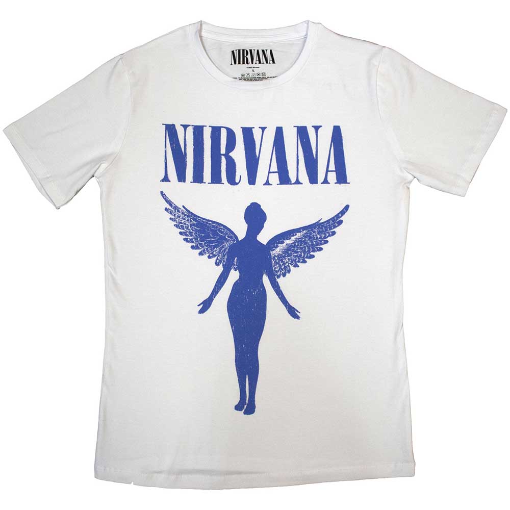 Nirvana - Angelic Blue Mono - T-Shirt White