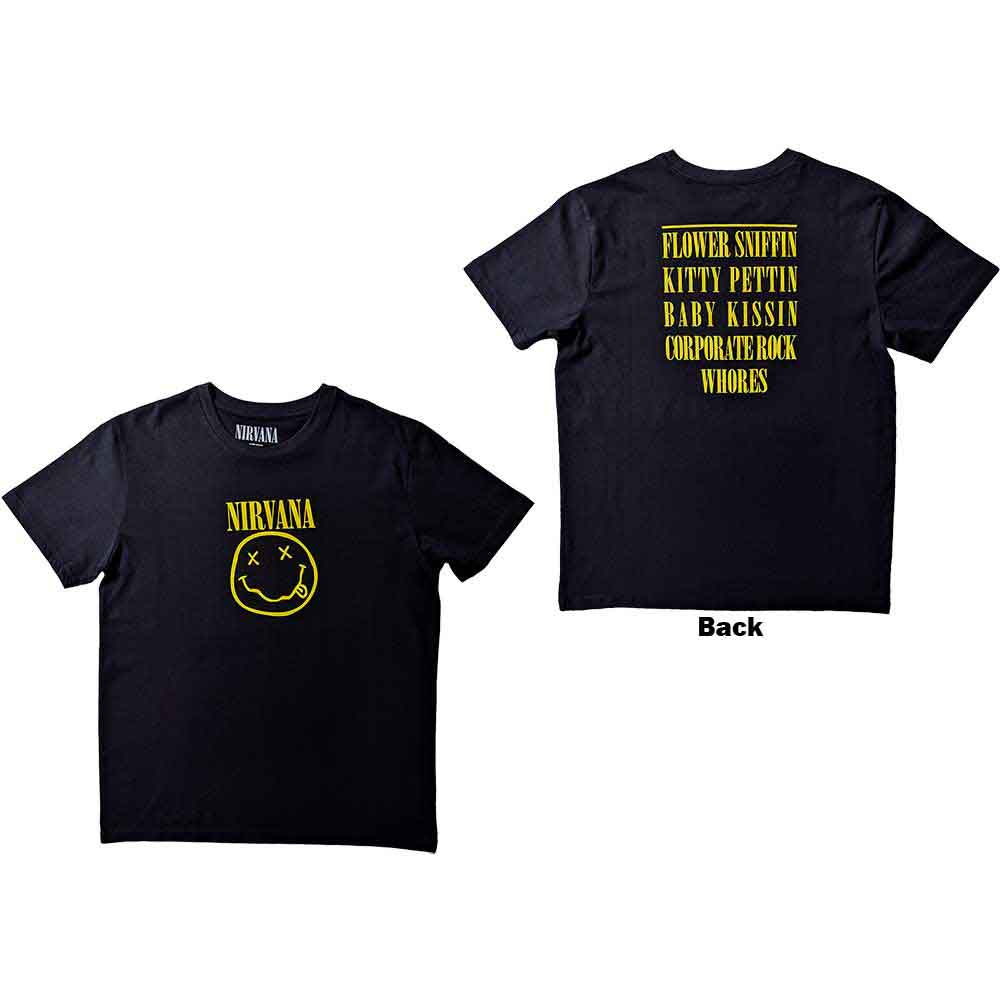 Nirvana - Flower Sniffin - T-Shirt Black