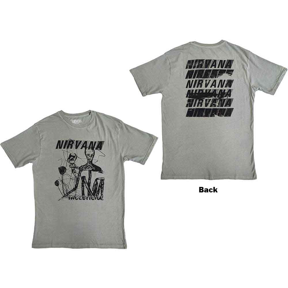 Nirvana - Incesticide Stacked Logo - T-Shirt Green