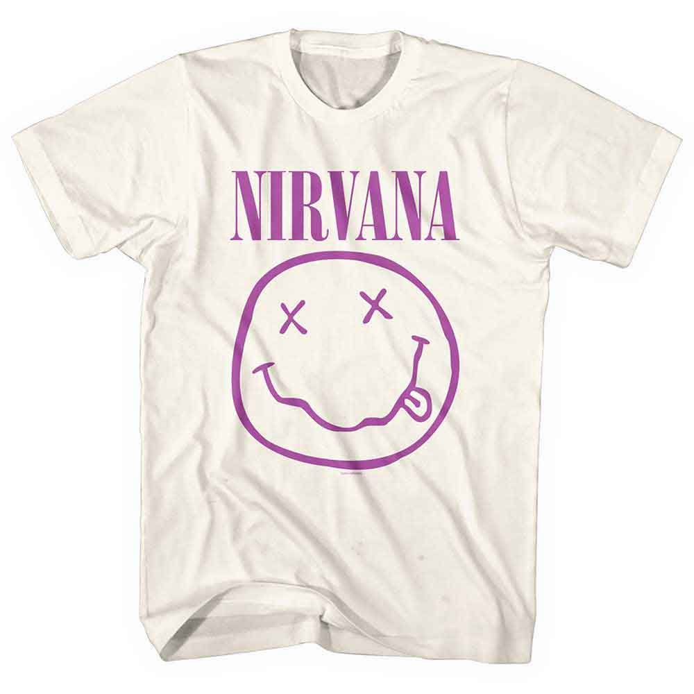 Nirvana - Purple Happy Face - T-Shirt Neutral