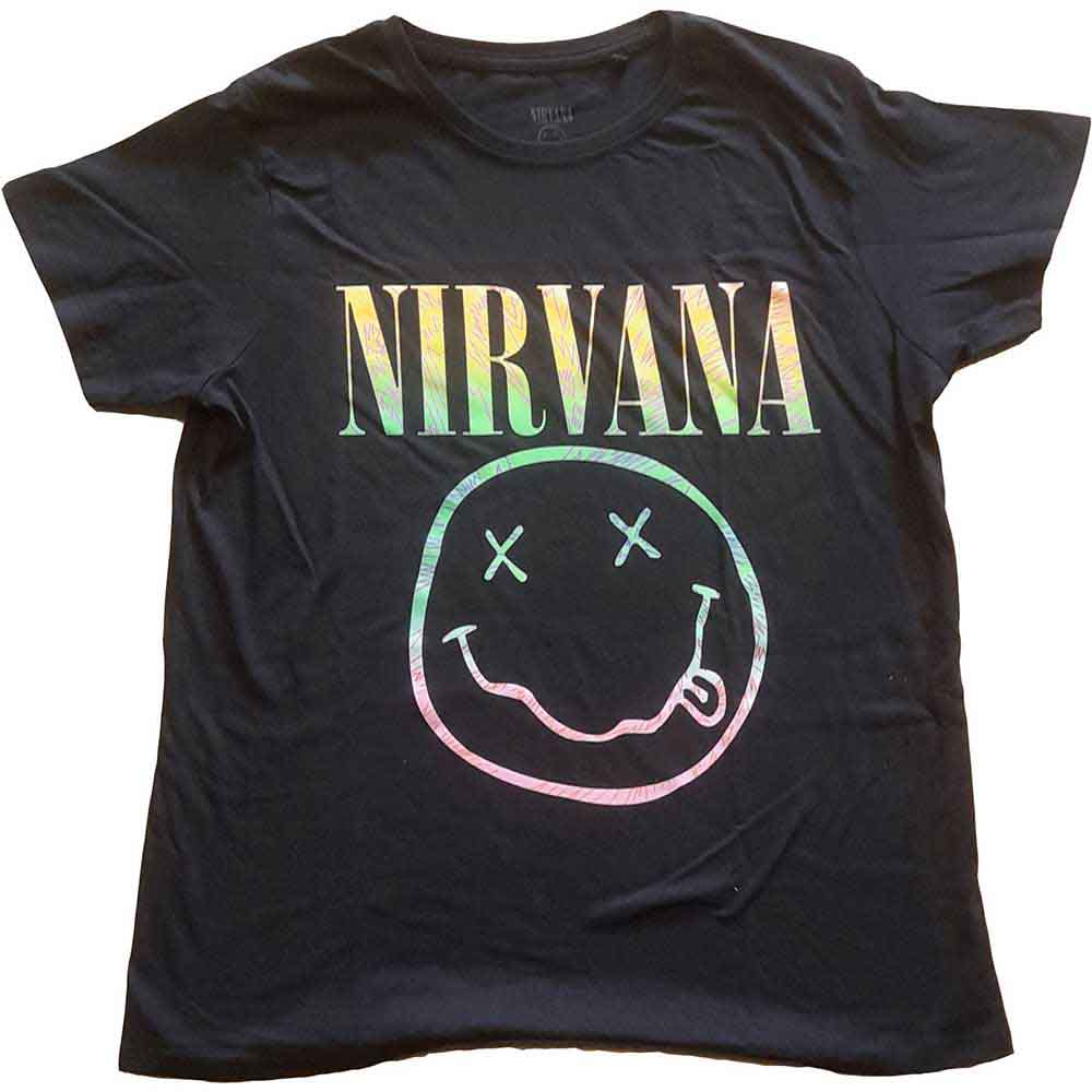 Nirvana - Sorbet Ray Happy Face - T-Shirt Black