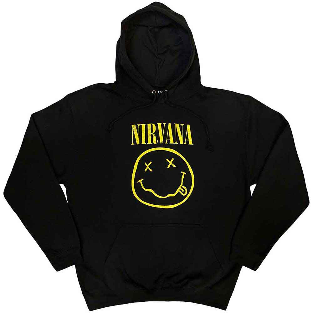 Nirvana - Yellow Happy Face - Sweatshirt Black