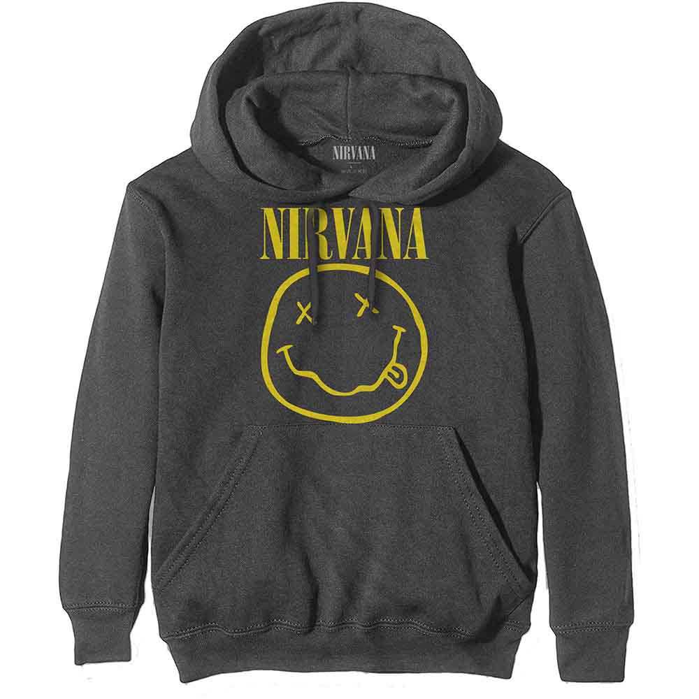 Nirvana - Yellow Happy Face - Sweatshirt Grey