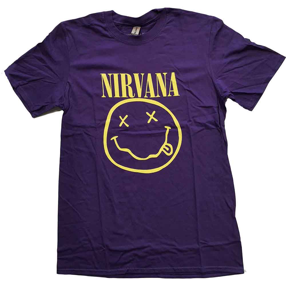 Nirvana - Yellow Happy Face - Purple