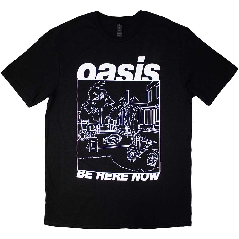 Oasis - Be Here Now Line Drawing - Black