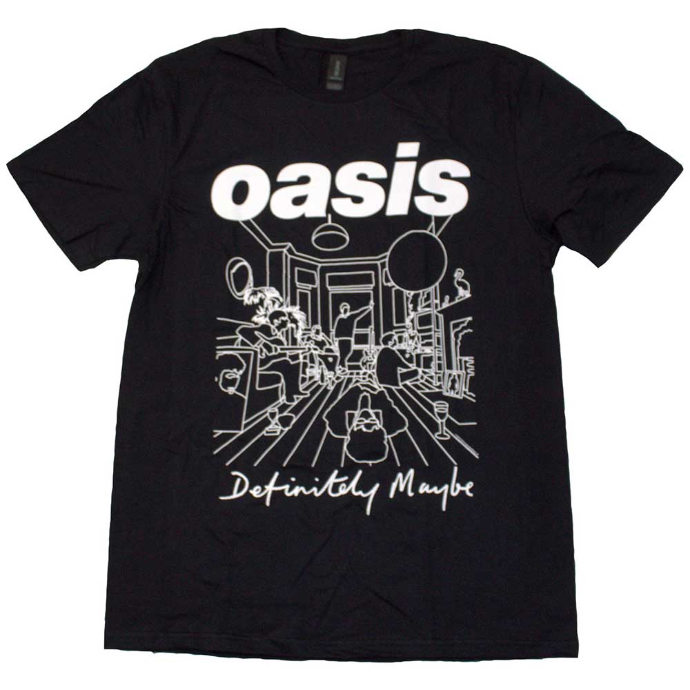 Oasis - Definitely Maybe Line Drawing - Black