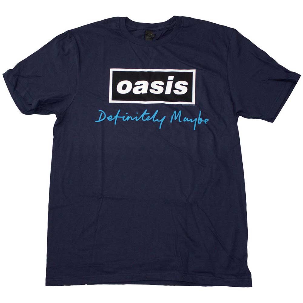 Oasis - Definitely Maybe Text Logo - Blue
