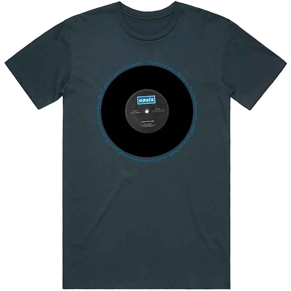 Oasis - Live Forever Single - T-Shirt Blue