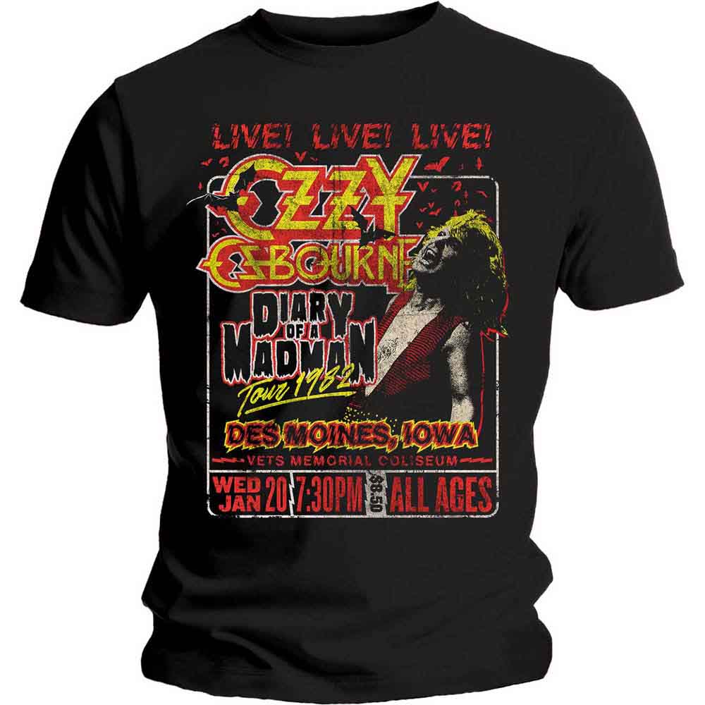 Ozzy Osbourne - Diary of a Madman Tour - T-Shirt Black