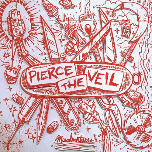 Pierce The Veil - Misadventures (Indie Exclusive, Limited Edition, Colored Vinyl, Red, Silver) - Vinyl