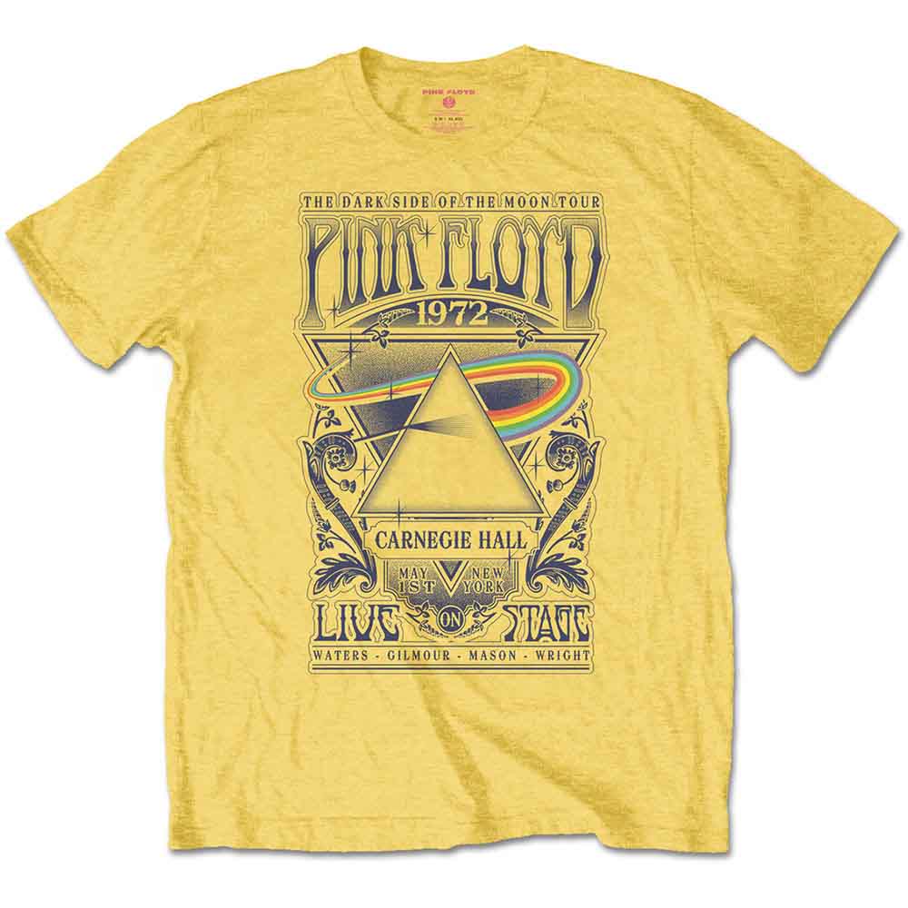 Pink Floyd - Carnegie Hall Poster - T-Shirt Yellow