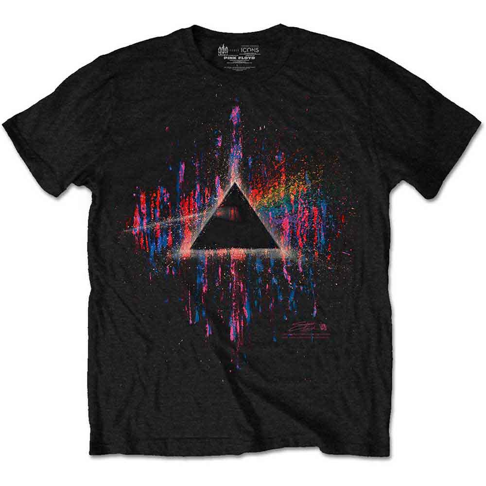 Pink Floyd - Dark Side of the Moon Pink Splatter - T-Shirt Black