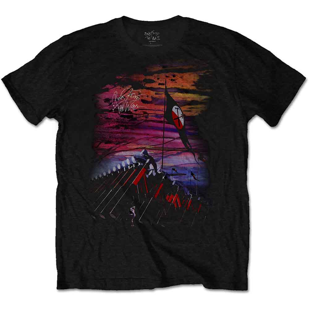 Pink Floyd - The Wall Flag & Hammers - T-Shirt Black