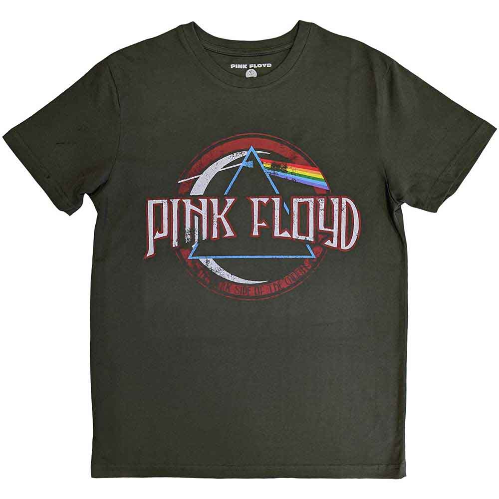 Pink Floyd - Vintage Dark Side of the Moon Seal - T-Shirt Green