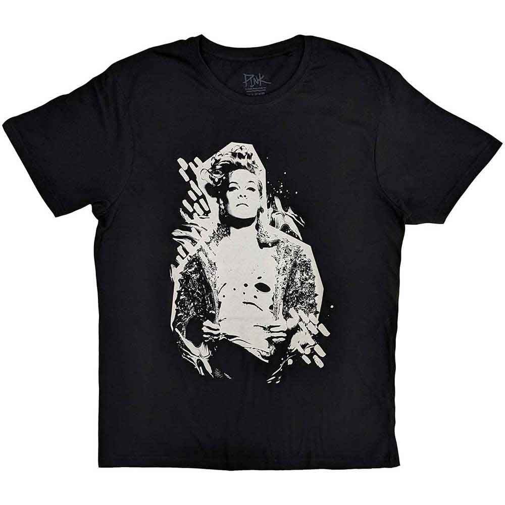 Pink - Painty - T-Shirt Black