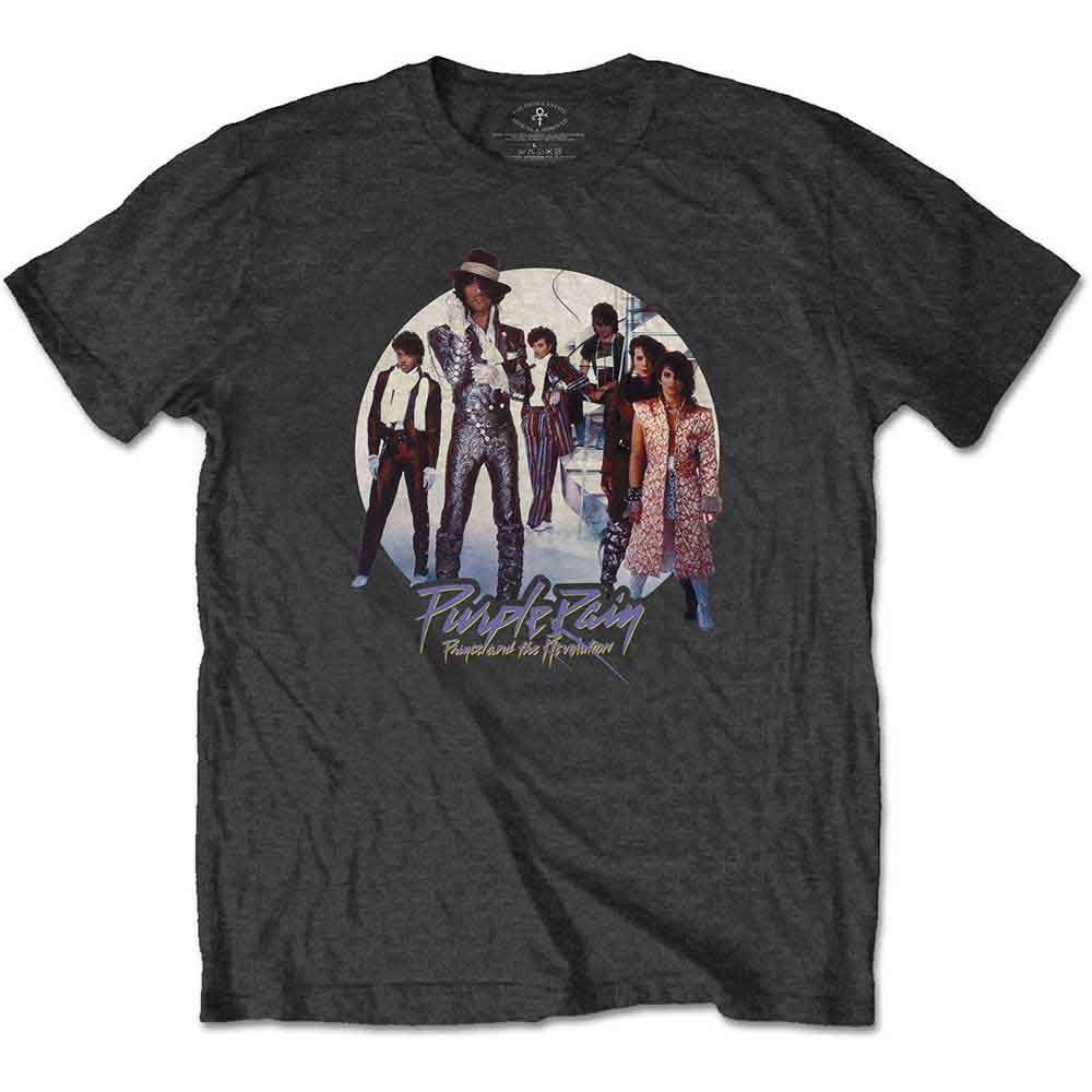Prince - Purple Rain Circle - T-Shirt Grey