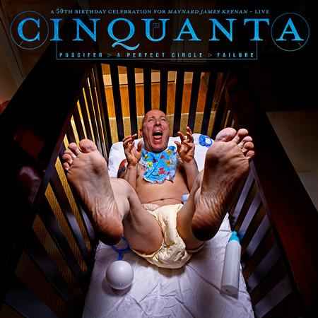 Puscifer/A Perfect Circle/Failure - Cinquanta: A 50th Birthday Celebration For Maynard James Keenan – Live (Limited Edition Clear Blue w/ Red & Pink Swirl Vinyl) (2 Lp's) - Vinyl