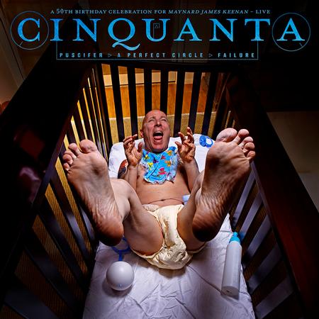 Puscifer/A Perfect Circle/Failure - Cinquanta: A 50th Birthday Celebration For Maynard James Keenan – Live (Limited Edition Clear Blue w/ Red & Pink Swirl Vinyl) (2 Lp's) - Vinyl