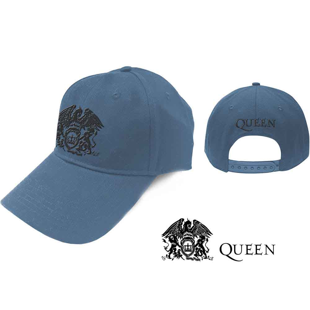 Queen - Black Classic Crest - Hat Blue