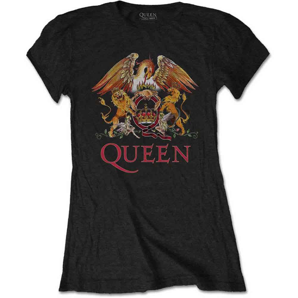 Queen - Classic Crest - T-Shirt Black