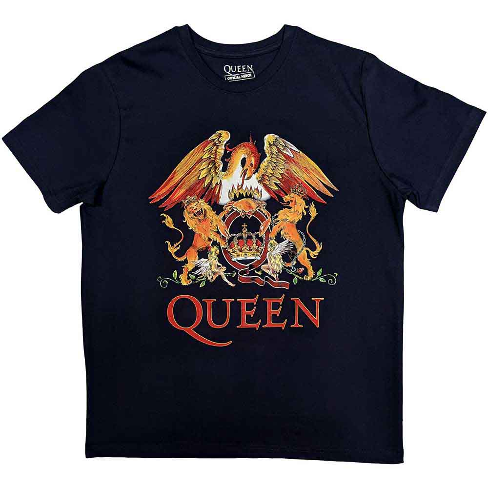 Queen - Classic Crest - T-Shirt Blue