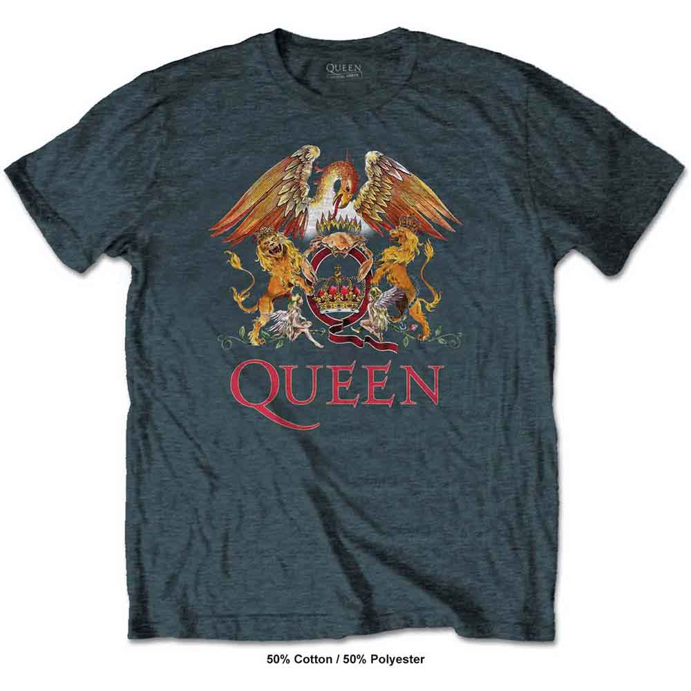 Queen - Classic Crest - T-Shirt Blue