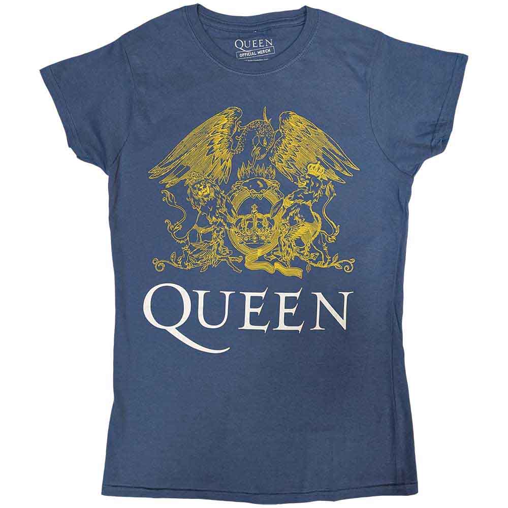 Queen - Crest - T-Shirt Blue