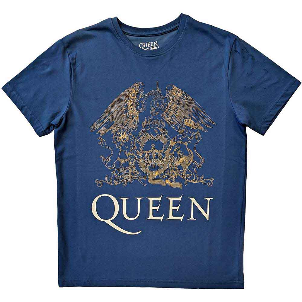 Queen - Crest - T-Shirt Blue