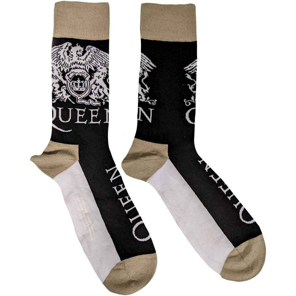 Queen - Crest & Logo - Socks Black